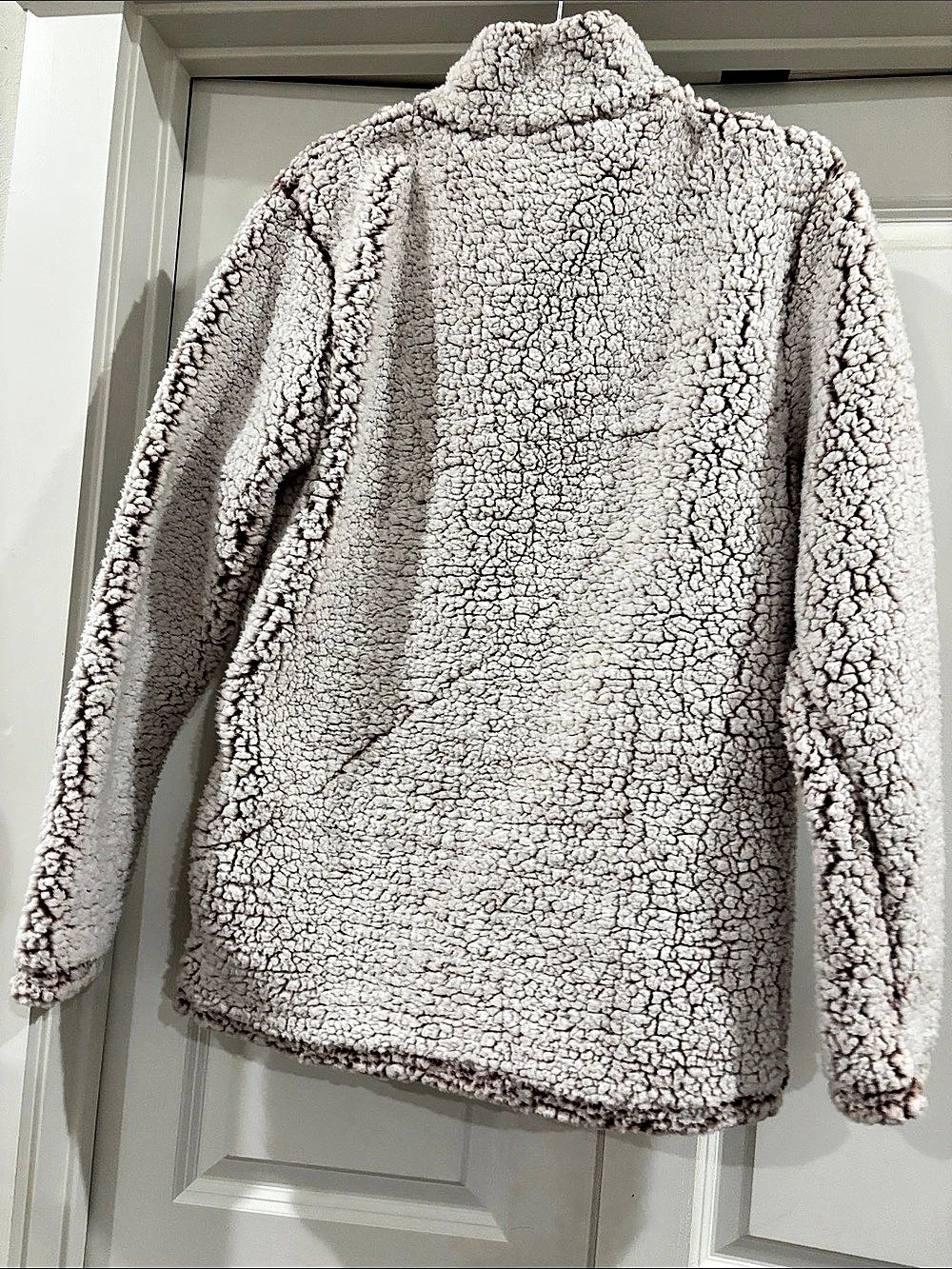 Departwest Teddy Fleece Quarter-Zip Pullover Pink Medium - Picture 2 of 4